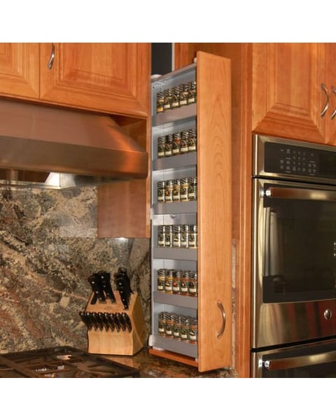 Dropout Cabinet Fixtures 8001L, Shelf Spice Rack/Storage System