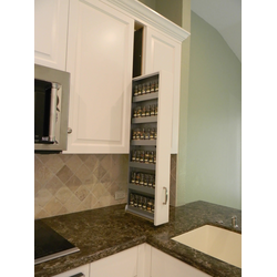 Drop-Down Right Facing 6-Shelf Spice Rack/Storage System, Requires 5-1/4" Opening Width with Minimum Opening 38" Height x 12" Depth, Standard Installation, Easy Installation, Maple