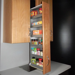 Drop-Down Left Facing Wide-Body 6-Shelf Spice Rack/Storage System, Requires 4-3/4" Opening Width with Minimum Opening 37-1/2" Height x 11-1/2 Depth