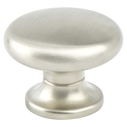 Berenson Valencia 1-3/8 Inch Diameter Brushed Nickel Cabinet Knob, Zinc Material, Transitional Style