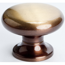Berenson Valencia 1-3/8 Inch Diameter Brushed Bronze Cabinet Knob, Zinc Material, Transitional Style