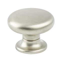 Berenson Euro Retro 1-3/16 Inch Diameter Brushed Nickel Cabinet Knob from Valencia Collection, Zinc Material, Transitional Style