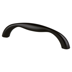Berenson Valencia 3-3/4 Inch Center to Center Matte Black Cabinet Pull, Zinc Material, Transitional Style