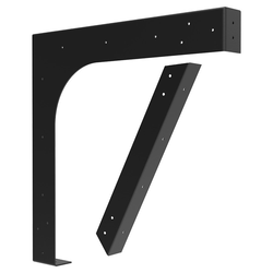 20 Inch Length x 20 Inch Height ADA Adjustable Vanity Support Bracket, Black
