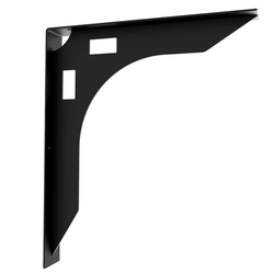 24-1/2 Inch Length x 20-3/4 Inch Height Wall Mounted Desk Bracket , Black