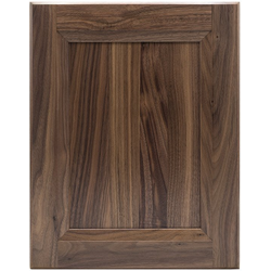 Cabinet Door Sample, Unfinished Walnut Square Solid Reverse Panel , 12 inch Width x 15 inch Height