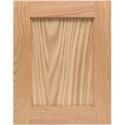 Cabinet Door Sample, Unfinished Red Oak Square Veneer Panel, 12 inch Width x 15 inch Height