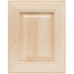 Cabinet Door Sample, Unfinished Maple Mitered raised Panel, 12 inch Width x 15 inch Height