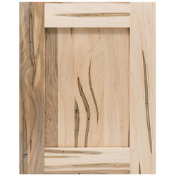 Cabinet Door Sample, Clear Coat Wormy Maple Square Solid Reverse Panel , 12 inch Width x 15 inch Height
