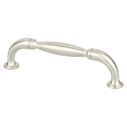 Berenson Euro Classica Traditional Style 3-3/4 Inch Center to Center Brushed Nickel Cabinet Pull, Zinc Material, Perfect for Cabinets and Drawers