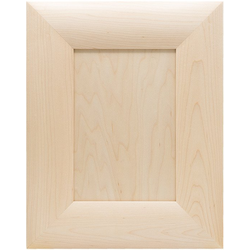 Cabinet Door Sample, Clear Coat Maple Mitered Veneer Panel, 12 inch Width x 15 inch Height