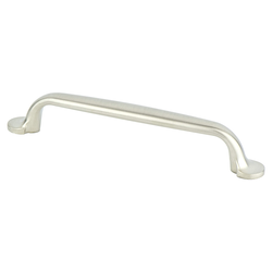 Berenson Euro Classica 5-1/16 Inch Center to Center Brushed Nickel Cabinet Pull, Zinc Material, Traditional Style