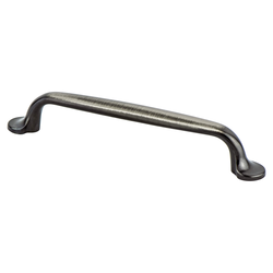 Berenson Euro Classica 5-1/16 Inch Center to Center Brushed Tin Cabinet Pull, Traditional Style Zinc Material