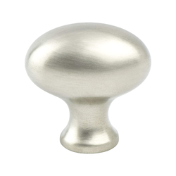 Berenson Euro Classica Traditional Zinc Knob, 1-3/8in. Diameter, Brushed Nickel Finish for Cabinets