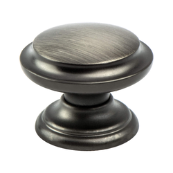 Berenson Euro Classica Traditional Knob, 1-3/8 Inch Diameter, Brushed Tin Finish, Zinc Material, Ideal for Cabinets and Drawers