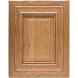 Cabinet Door Sample, White Cherry Mitered Raised Panel, 12 inch Width x 15 inch Height
