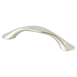 Berenson Overture 3-3/4 Inch Center to Center Artisan Style Brushed Nickel Cabinet Pull, Zinc Material, Mix and Match Collection