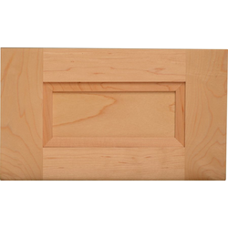 Drawer Front Sample, Unfinished Maple Square Veneer Panel Applied Molding, 15 inch Width x 7 inch Height