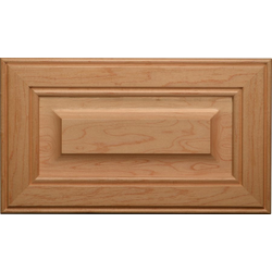 Drawer Front Sample, Unfinished Maple Mitered raised Panel, 15 inch Width x 7 inch Height