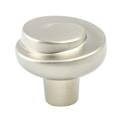 Berenson Sonata 1-3/16 Inch Diameter Brushed Nickel Cabinet Knob, Artisan Style Zinc Material for Home and Business