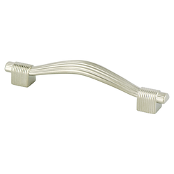 Berenson Opus 3-3/4 Inch Center to Center Satin Nickel Cabinet Pull, Zinc Material, Transitional Style, Mix and Match Collection
