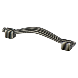 Berenson Opus 3-3/4 Inch Center to Center Rustic Tin Cabinet Pull, Zinc Material, Transitional Style