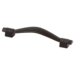 Berenson Opus 5-1/16 Inch Center to Center Rubbed Bronze Cabinet Pull, Zinc Material, Transitional Style