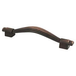 Berenson Opus 5-1/16 Inch Center to Center Verona Bronze Cabinet Pull, Zinc Material, Transitional Style