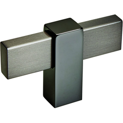 2-3/8 Inch Mulino Cabinet Knob, Black Brushed Nickel/Black Nickel
