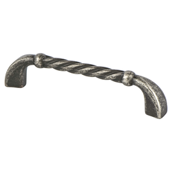 Berenson Maestro Traditional 3-3/4 Inch Center to Center Rustic Tin Cabinet Pull, Zinc Material, Mix and Match Collection