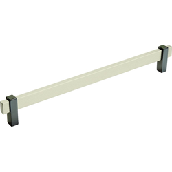 10-1/16 Inch Center-to-Center Mulino Cabinet Pull, Silver Champagne/Black Nickel
