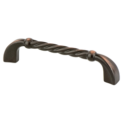 Berenson Maestro Traditional 3-3/4 Inch Center to Center Verona Bronze Cabinet Pull, Zinc Material, Mix and Match Collection