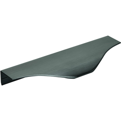 4-9/16 Inch Center-to-Center Aloft Cabinet Edge Pull, Black Chrome