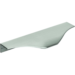 4-9/16 Inch Center-to-Center Aloft Cabinet Edge Pull, Satin Nickel