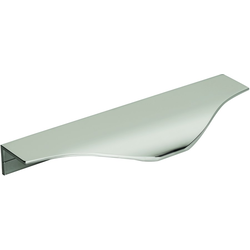 4-9/16 Inch Center-to-Center Aloft Cabinet Edge Pull, Polished Nickel