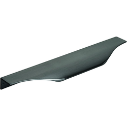 6-9/16 Inch Center-to-Center Aloft Cabinet Edge Pull, Black Chrome