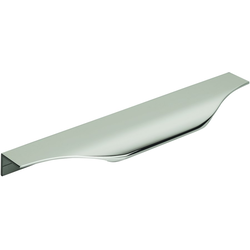 6-9/16 Inch Center-to-Center Aloft Cabinet Edge Pull, Polished Nickel