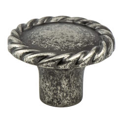 Berenson Maestro Traditional 1-3/8 Inch Diameter Rustic Tin Cabinet Knob, Zinc Material, Ideal for Cabinets and Drawers