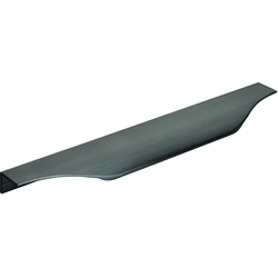 8-9/16 Inch Center-to-Center Aloft Cabinet Edge Pull, Black Chrome