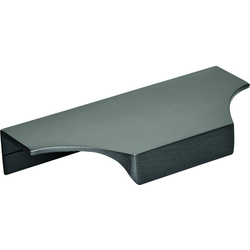 4-3/16 Inch Center-to-Center Extent Cabinet Edge Pull, Black Chrome