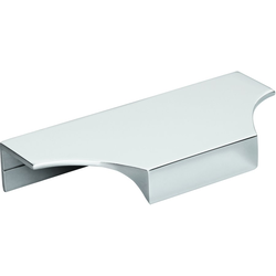 4-3/16 Inch Center-to-Center Extent Cabinet Edge Pull, Polished Chrome