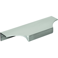 4-9/16 Inch Center-to-Center Extent Cabinet Edge Pull, Satin Nickel