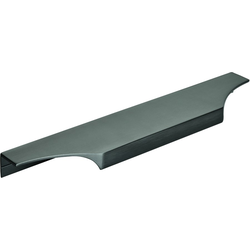 8-9/16 Inch Center-to-Center Extent Cabinet Edge Pull, Black Chrome
