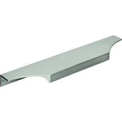 8-9/16 Inch Center-to-Center Extent Cabinet Edge Pull, Satin Nickel