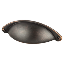 Berenson Vibrato Traditional Cup Pull, 2-1/2 Inch Center to Center, Verona Bronze Finish, Zinc Material, Timeless Charm Series