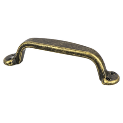 Berenson Andante Traditional 3-3/4 Inch Center to Center Dull Bronze Cabinet Pull with Faux Screws and Buttons