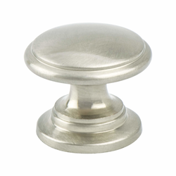 Berenson Andante 1-3/16 Inch Diameter Brushed Nickel Knob, Traditional Style Zinc Material with Faux Screws and Buttons for Rustic Charm