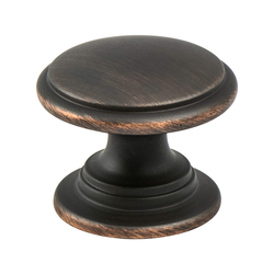 Berenson Vibrato Traditional Knob, 1-3/16 Inch Diameter, Verona Bronze Finish, Zinc Material, Ideal for Traditional Homes