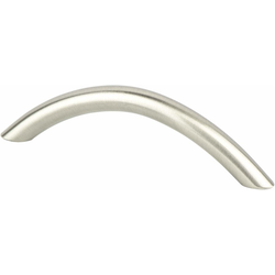 Berenson Alto 3-3/4 Inch Center to Center Brushed Nickel Cabinet Pull, Contemporary Advantage Three Collection