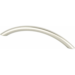 Berenson Alto 5-1/16 Inch Center to Center Brushed Nickel Cabinet Pull, Contemporary Advantage Three Collection